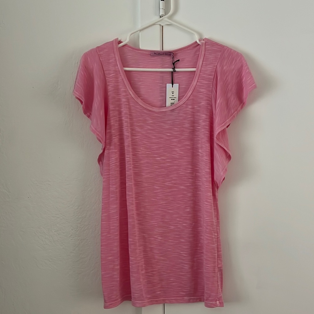 Softest Heathered Pink Michael Stars Tee